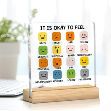 Imagem de Artigos essenciais para o escritório de aconselhamento, placa acrílica de saúde mental, canto calmante, decoração de mesa para escritório, sala de casa, presentes de conselheiro, presente de