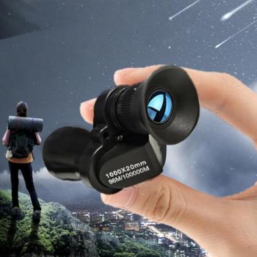 Imagem de Mini telescópio monocular, monóculo compacto de bolso de 10 x 20 mm para adultos, portátil para observação de pássaros, caminhadas, viagens e aventuras ao ar livre