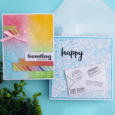 Imagem de Pasta de gravação em relevo 3D Londdon Pasta de plástico em relevo para scrapbook faça você mesmo, artesanato, artesanato, scrapbook, artes, decoração