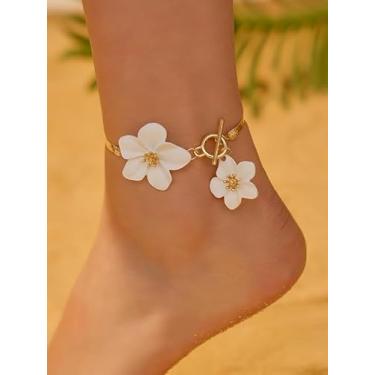 Imagem de Tornozeleira feminina verão praia corrente de pé joias modernas presente tornozeleira pulseiras, One Size, Metal, Sem Pedra Preciosa