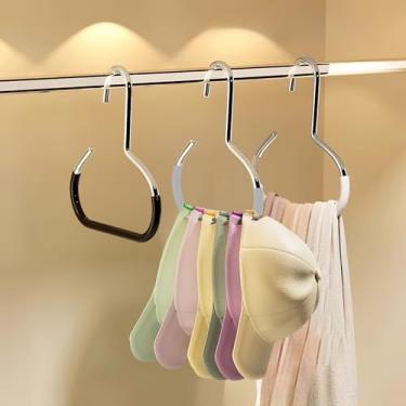 Imagem de 3 peças de organizador de chapéus para bonés de beisebol, suporte de chapéu de metal para conjunto de armário, cabides de beisebol, organizador de armazenamento de chapéus, comporta 30 bonés (preto