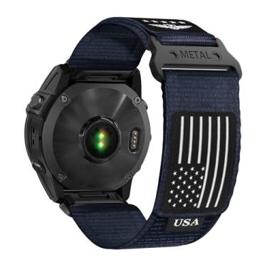Imagem de Pulseiras masculinas de nylon resistente para Garmin Fenix8 51 mm/Fenix 7X/Fenix 5X/Fenix 6X/5XPlus/6X Pro, pulseira esportiva Quickfit de tecido de substituição para Garmin Instinct 2X/Tactix Delta