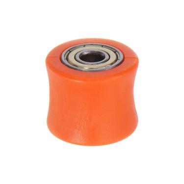 Imagem de Tensor de polia de rolo de corrente 8 mm Nylon Côncavo Guia deslizante de roda para mini motocicleta Dirt Bike ATV Go-Kart, laranja