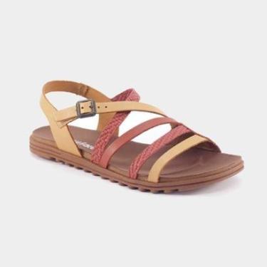 Imagem de Sandalia Feminina New Face Couro Natural Vegetal Confort 23928-Feminino