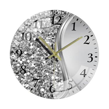 Imagem de Bothyi Relógio de parede silencioso, criativo, redondo, artístico e elegante, ornamento decorativo para sala de jantar, cozinha e quarto, Style a