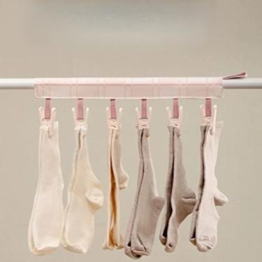 Imagem de 1 cabide dobrável para roupas, secador de roupas de viagem, cabide de chapéu portátil, leve, armazenamento conveniente, durável, antiderrapante, economiza espaço, multifuncional para viagens e uso