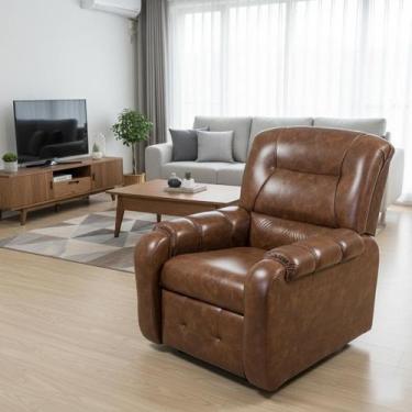 Imagem de Poltrona Do Papai Reclinável Moderna Confortável material sintético Ma