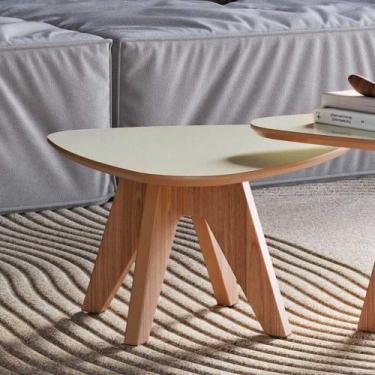 Imagem de Mesa de Centro/Lateral formato Orgânico 60x50cm TB612 Dalla Costa, Off