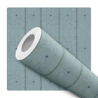 Imagem de Papel De Parede Adesivo Lavável Sala Placa De Cimento Rustico Furada A