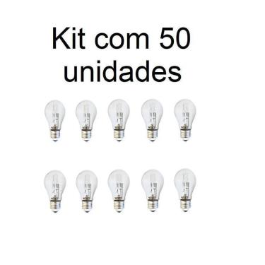 Imagem de Kit 50 Lâmpada Halogena 120W 127V E27 2700K Decorativa Avant