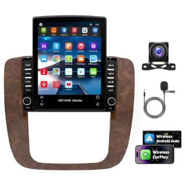 Imagem de Rádio estéreo automotivo 4 + 64 G 24.6 cm para Chevrolet GMC 2006-2014 com tela sensível ao toque Double Din receptor de rádio com WiFi GPS de navegação GPS com microfone Bluetooth AHD 1080P com