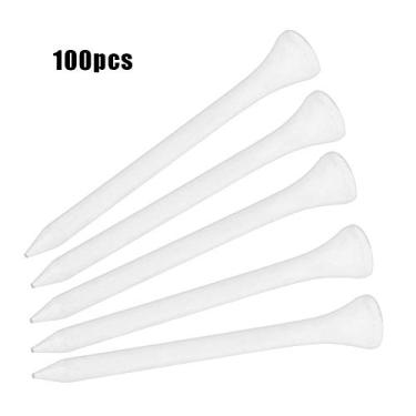 Imagem de Titular de Tee de Golfe de Madeira, Leve e Portátil, Protegendo a Cabeça do Clube, 100 PCs 70mm de Camisetas de Golfe de Madeira, Titulares de Bola de Treino para Iniciantes,