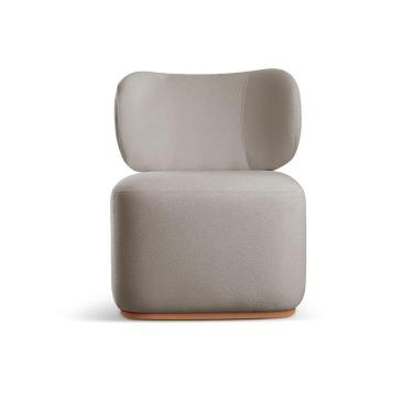 Imagem de Poltrona Para Sala De Estar Moderna Sun bouclé Cinza 401