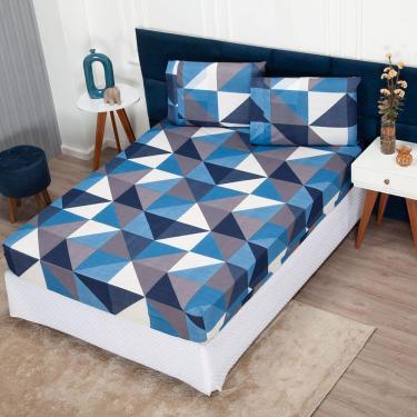 Imagem de Jogo De Lençol Nuance Casal 3 Peças Malha Gel Estampado - Geométrico 26 - 100% Poliéster