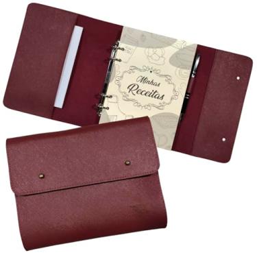 Imagem de Agenda Minhas Receitas 185-R Raffai Couros (Marsala)