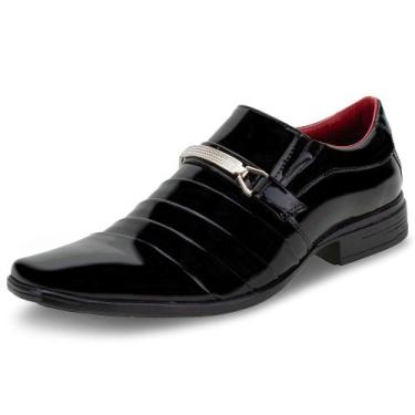 Imagem de Sapato masculino social bkarellus - 7007, Verniz, Preto, 39