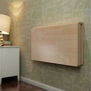 Imagem de Mesa dobrável montada na parede, mesa de cozinha, mesa dobrável para pendurar na parede, mesa de computador, mesa de estudo simples, 60 x 40 cm