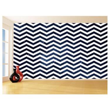 Imagem de Papel De Parede 3D Sala Chevron Zig Zag Listras 3,5M Zig137 - Você Dec