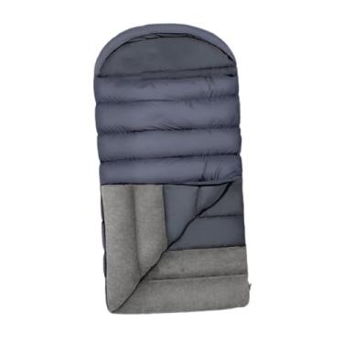 Imagem de Pegciuho Saco de dormir portátil leve quente para altos para homens mulheres com capuz tempo frio para acampamento viajar ao ar livre mochila, Azul 1.5kg