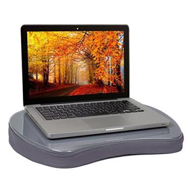 Imagem de Sofia + Sam Mesa de mesa de mini volta com espuma de memória – prata – trabalho de casa – bandeja de colo para laptop – mesa portátil para viagem – ótima para ler escrever, colorir na cama – alça