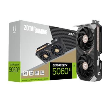 Imagem de ZOTAC Placa de vídeo para jogos GeForce RTX 5060 Ti 8GB AMP DLSS 4 8GB GDDR7 128-bit 28 Gbps PCIE 5.0, resfriamento IceStorm 2.0, iluminação LED branca, ZT-B50610F-10M