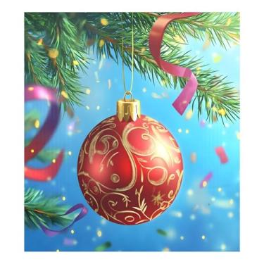 Imagem de SEHANY Capa magnética de bola de Natal, adesivos magnéticos de decoração de Natal antiarranhões para painel de geladeira e lava-louças, decoração de Natal de cozinha doméstica 58 x 66 cm