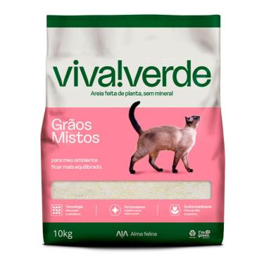 Imagem de Areia Higienica Viva Verde Grãos Mistos 10kg