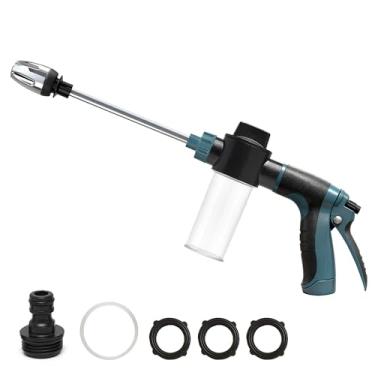 Imagem de Pulverizador de sabão de alta pressão para mangueira de jardim, pistola de espuma para lavagem de carro com frasco dispensador de sabão de plástico de 100 cc, bocal ajustável para jardinagem, limpeza