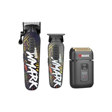 Imagem de Maquina de Cortar Cabelo Profissional Wmark + Maquina Acabamento NG 86