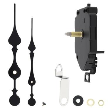 Imagem de MovFlax Kit de movimento de relógio de pêndulo de quartzo com 1 par de ponteiros, 13 mm (1/2 polegada) comprimento da rosca 22 mm (7/8 polegadas) comprimento do eixo espessura do painel aplicável 8-10