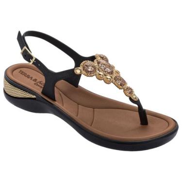 Imagem de Sandália ortopedica terra e água tamanco anabela esporão, Preto, 35