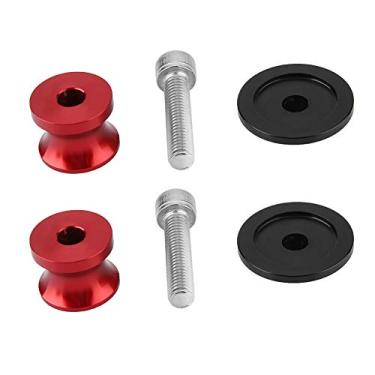 Imagem de Luqeeg Suporte Traseiro Cnc Anodizado Duro, Sliders de Carretel de Braço Oscilante, Fácil de Instalar para Entusiastas de Motocicletas, Liga de Alumínio, Vermelho e Azul, 2 Peças (vermelho)