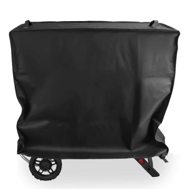 Imagem de Capa de churrasqueira Weber Traveler portátil a gás 9010001, capa de churrasqueira Weber Traveler, impermeável, 600D, tecido Oxford, capa portátil com acessórios Coleman Roadtrip (preto-2)