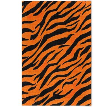 Imagem de Quebra-cabeça para adultos, 1000 peças, listra de tigre, preto, laranja, branco, presentes de festa de elefante, quebra-cabeças criativos, pintura de arte floral, 1000 peças, 75 x 50 cm