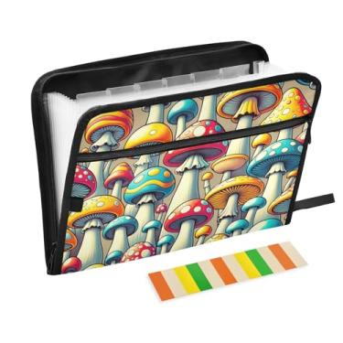 Imagem de Pasta expansível de cogumelos à prova de fogo, à prova de fogo, impermeável, sanfona, pasta de arquivo para organização, jogos de tabuleiro, viagens, material de escritório escolar