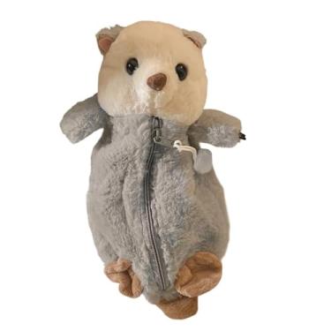 Imagem de SiaBiced Estojo de Pelúcia para Lápis, Nécessaire com Fecho de Zíper, Ideal para Guardar Lápis, Réguas, Batons, Fitas Adesivas E Borrachas, Lontra Marinha