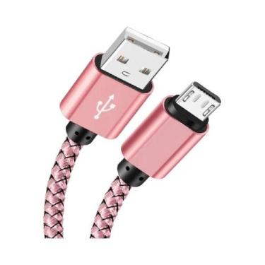 Imagem de Cabo Micro USB Trançado De Nylon Carregamento Rápido 2A Sincronização 