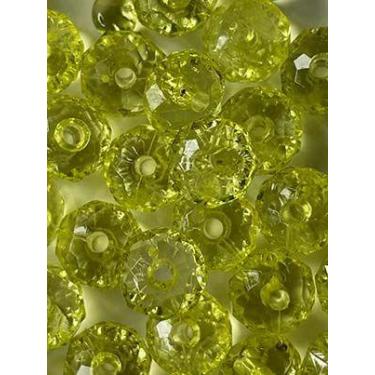 Imagem de Rondela Cristal Acrílico/ Amarelo Claro Transparente 10mm aprox.2000 p