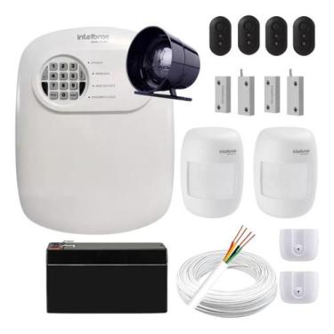 Imagem de Kit Alarme Híbrido ANM 24 NET com Sensores para Porta de Aço Sem Fio e