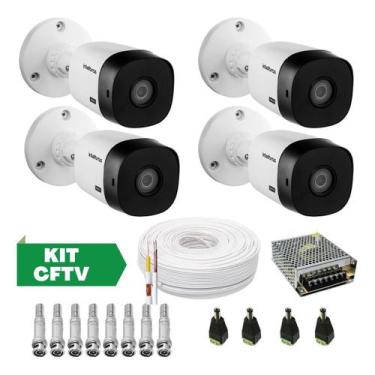 Imagem de Kit 4 Câmeras Hd Vhl 1120 Bullet  Intelbras Com Acessórios