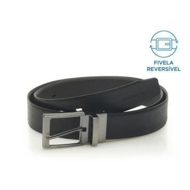 Imagem de Cinto Reversível Pegada Masculino em Couro Preto CI002346-01, 100