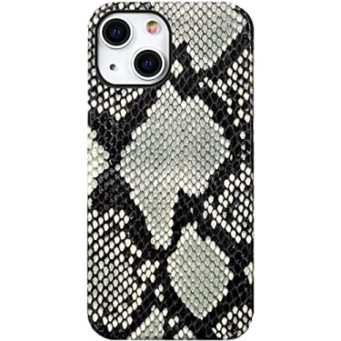 Imagem de BKUANE Capa de telefone traseira padrão Python para Apple iPhone 14 Plus 2022, capa de telefone respirável de couro genuíno à prova de choque com forro de microfibra (cor: a)