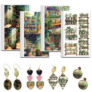 Imagem de OLYCRAFT 24 peças de papel de transferência de argila, 4 estilos, suportes de flores, papel de transferência de argila para argilas de polímero, brinco, marcadores, folhas de transferência, pequeno