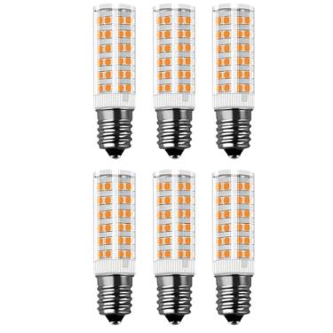 Imagem de Lâmpada de milho LED E14 7W equivalente a 60W 450Lúmen Ângulo feixe 360 Não regulável Econômica em energia Alta luminosidade Pacote com 6 unidades