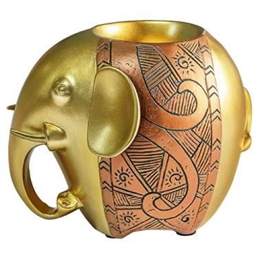 Imagem de Recipiente de caneta fofo suporte de caneta criativo em forma de elefante para escritório caixa de armazenamento de caneta de mesa, suporte de maquiagem, organizador de ferramentas multifuncionais