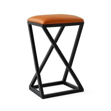 Imagem de Banqueta Z Baixa 50 cm Banquinho Cozinha Balcão Bar material sintético