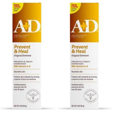 Imagem de Pomada para assaduras A+D Original, pacote com 2, 226g