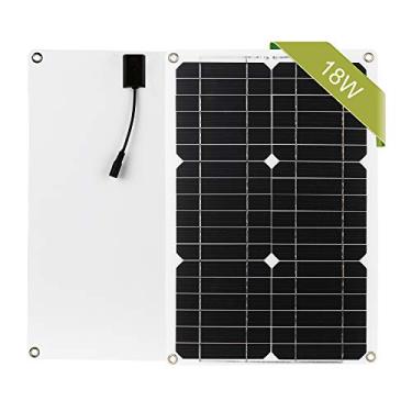 Imagem de aqxreight Kit de Painel Solar 18W 12V Módulo Monocristalino Fora da Rede Com Kits de Cabo de Conexão SAE e Vida útil projetada. Solar Com Filme Tamanho de Energia Vida. Painel Com Baixo Consumo de