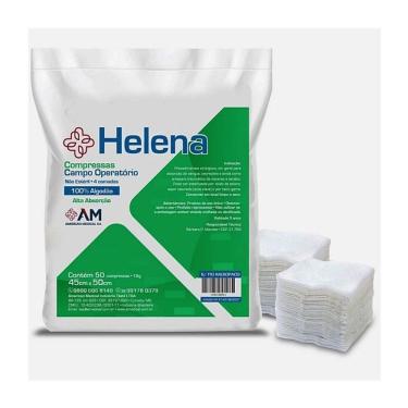 Imagem de Compressa Gaze com Cadarço Helena - 50 Unidades