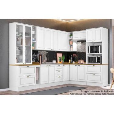 Imagem de Cozinha Modulada Henn Americana Henn 13 Peças C5P59 Branco
